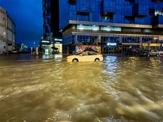 Storm dumps heaviest rain ever recorded in desert nation of UAE, flooding roads and Dubai’s airport