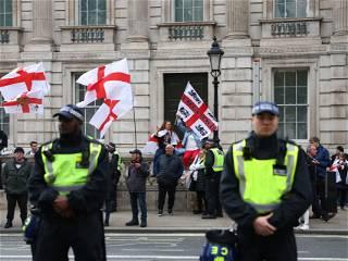 Six arrests after violence at St George's Day event in central London